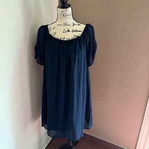 Tacera tie sleeve shift dress